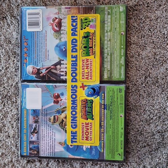 NWT, DreamWorks Monsters vs Aliens Double DVD Pack - Picture 2 of 2